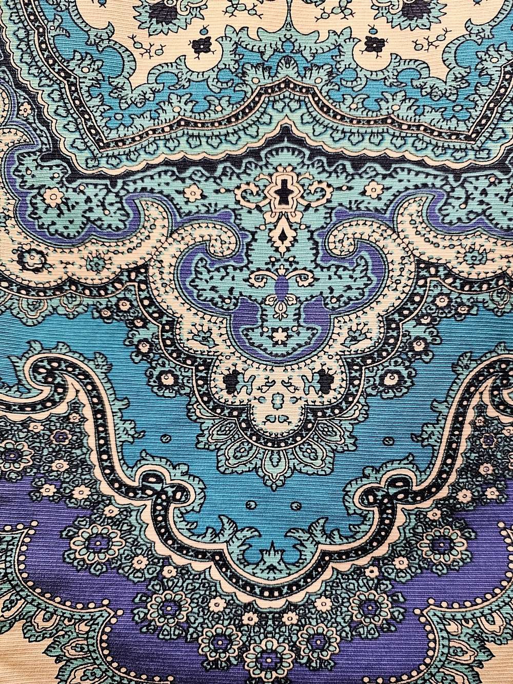 RSVP by Talbots Paisley Sleeveless Top 16P Blue White Event Party Coastal - Picture 6 of 7